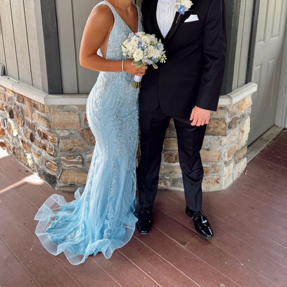 Sherri Hill Cinderella Blue Prom Dress (Size 4) - Picture 3 of 5